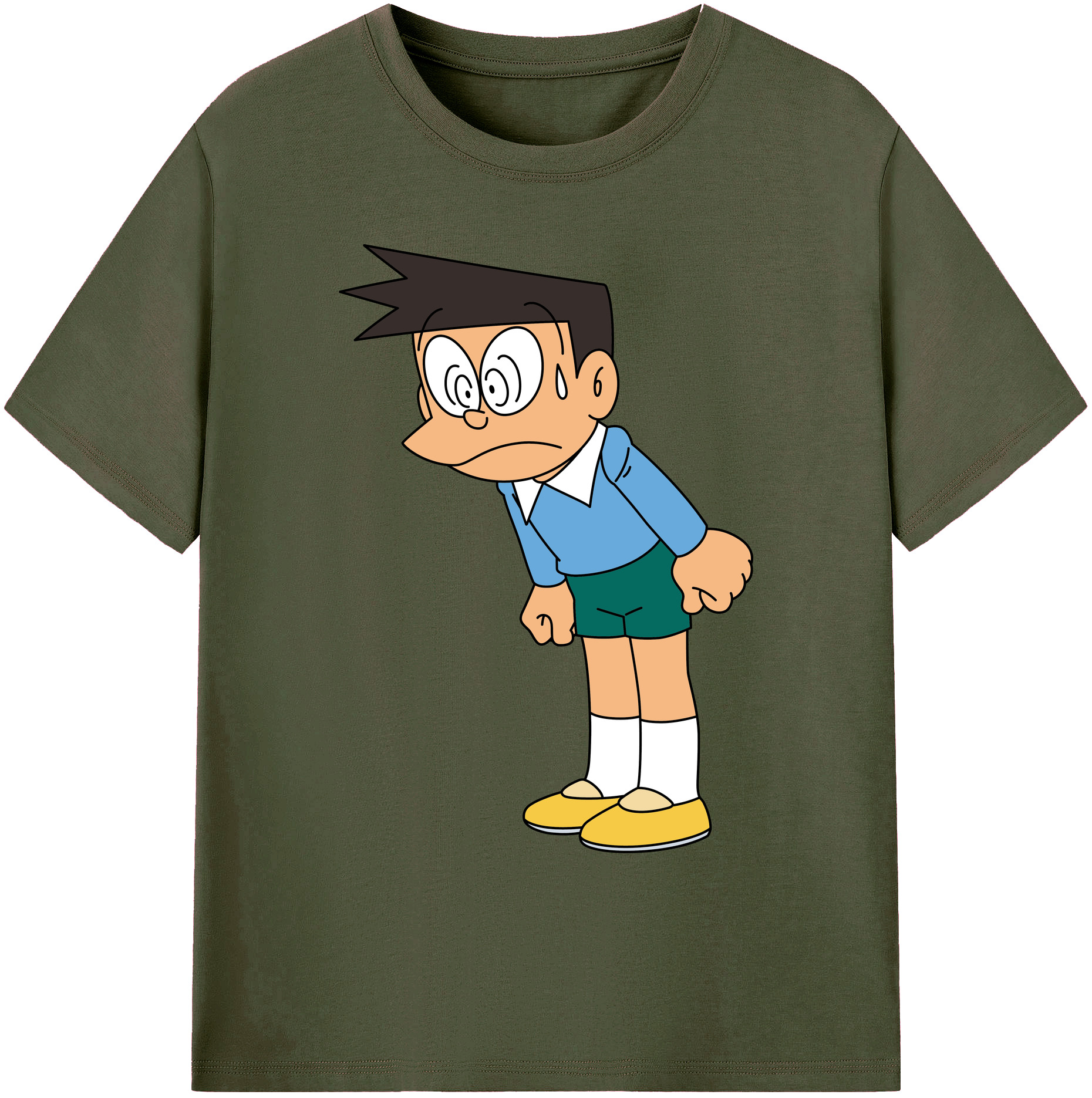 （画像用） ドラえもん 骨川 スネ夫 Doraemon Honekawa Suneo 綿100％ メンズ半袖Tシャツ｜肌触りやわらか＆通気性